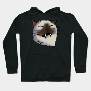 Angry siamese cat Hoodie